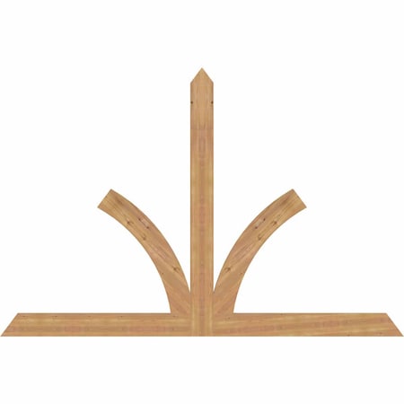 Ekena Millwork Richland Timber Gable Bracket, Western Red Cedar, 96"W x 64"H x 1 1/2"D x 5 1/2"F, 16/12 Pitch GBW096X64X0206RIC00SWR